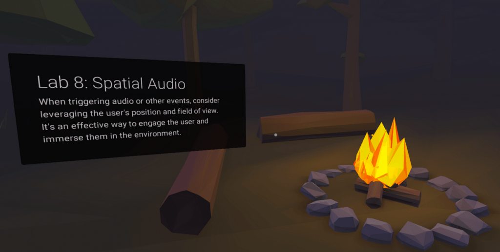 A crucial aspect of VR design is consideration of heightened use of audio.